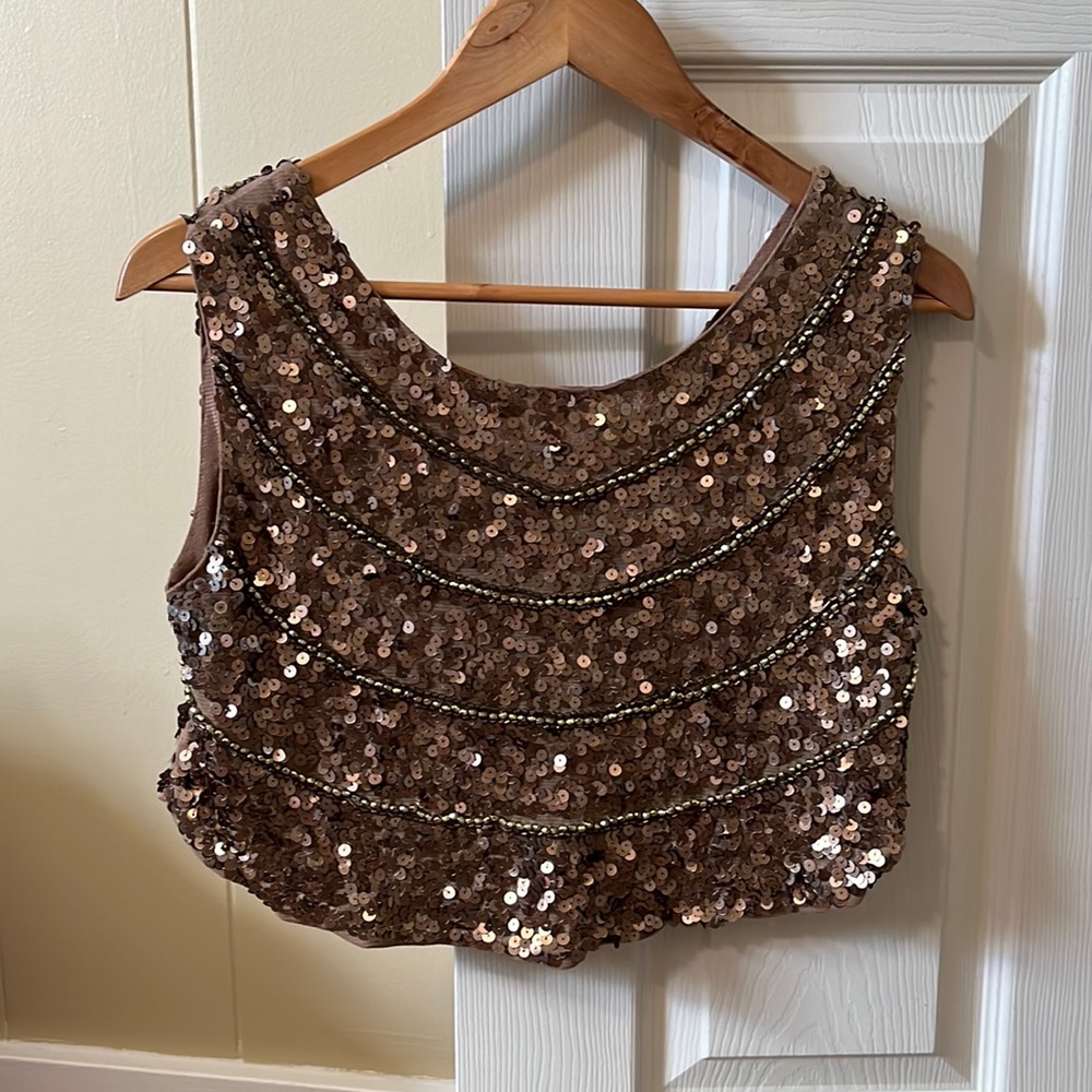 Gold sequin top